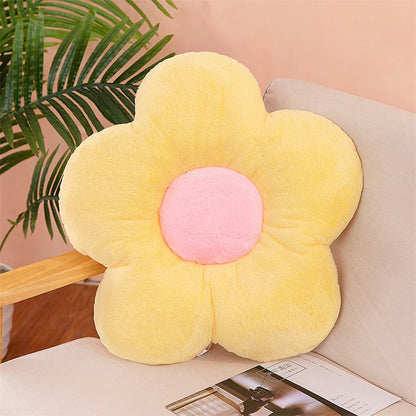 Flower Shaped Plush Cushion – Cute Stuffed Pillow for Bedroom Decor
