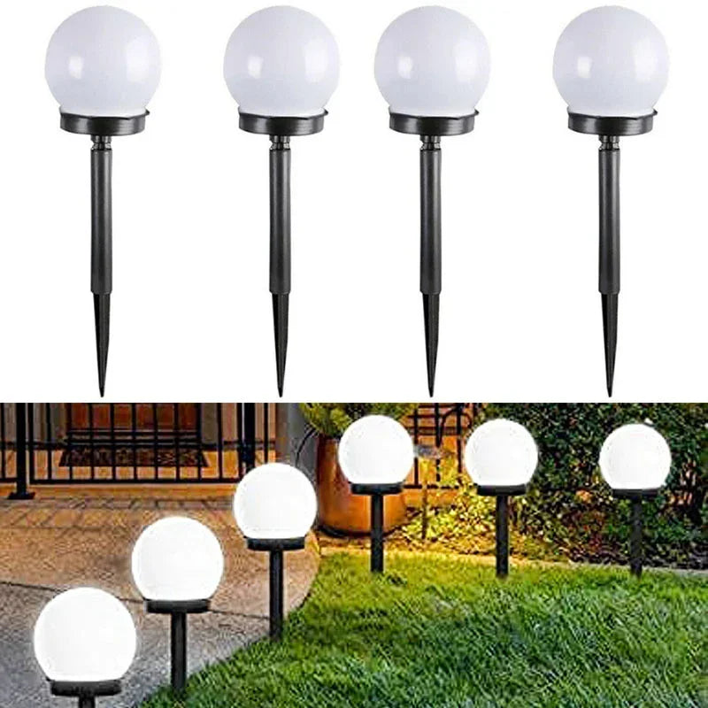 Solar LED Garden Ball Lights – Waterproof Outdoor Lawn Stake Lamps