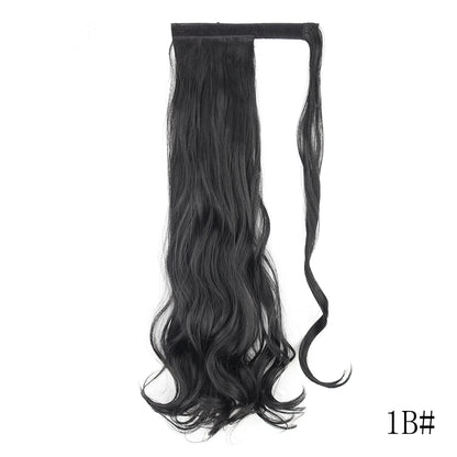 Wrap Around Ponytail Extension Synthetic Straight Hair 22-34 Inch