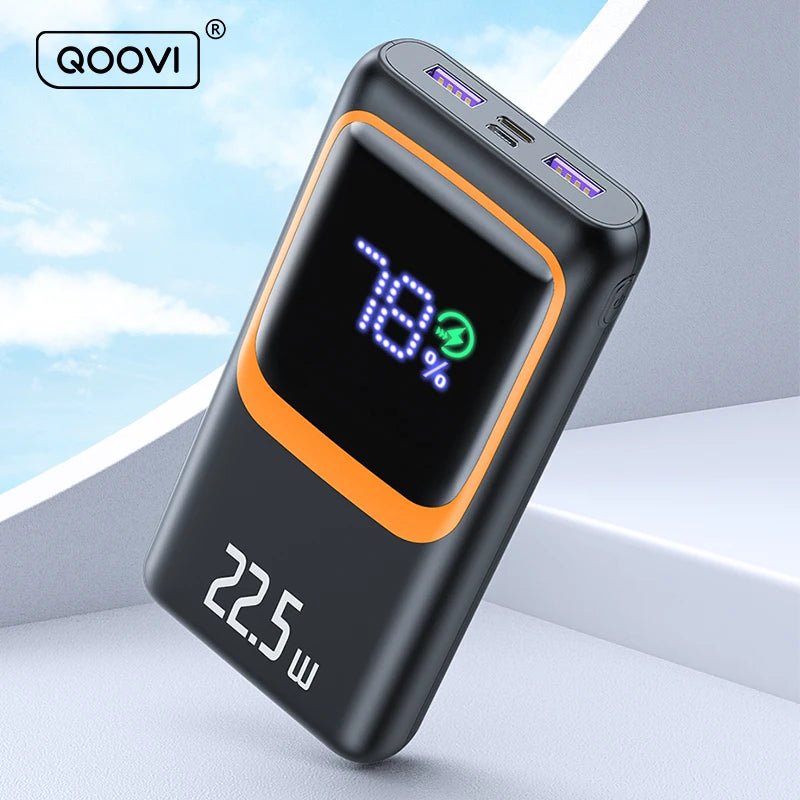 QOOVI Power Bank 22.5W Fast Charging 3-Port 10000/20000mAh Portable Charger