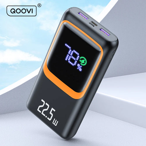QOOVI Power Bank 22.5W Fast Charging 3-Port 10000/20000mAh Portable Charger