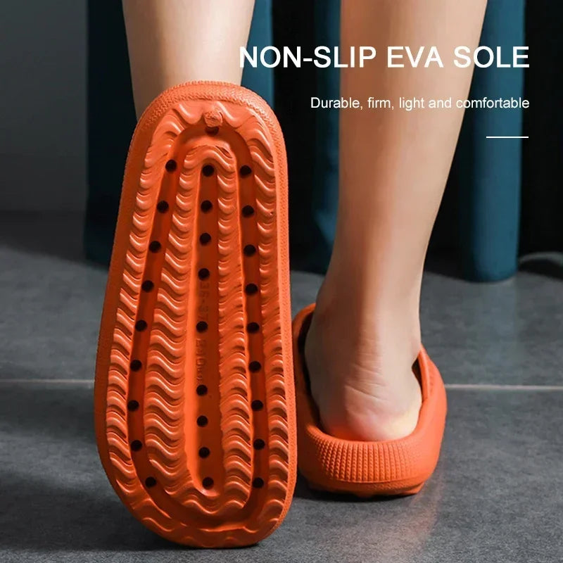 Cloud Slide Slippers – EVA Thick Sole, Height Increasing, Indoor Home