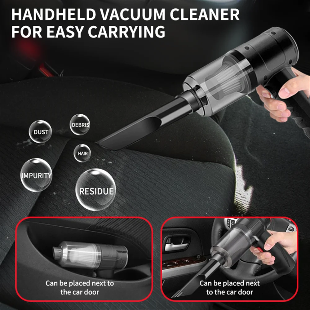 Handheld Portable Vacuum Cleaner – Compact Cordless for Car & Home