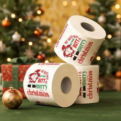 Christmas Printed Toilet Paper Roll – Festive Holiday Tissue