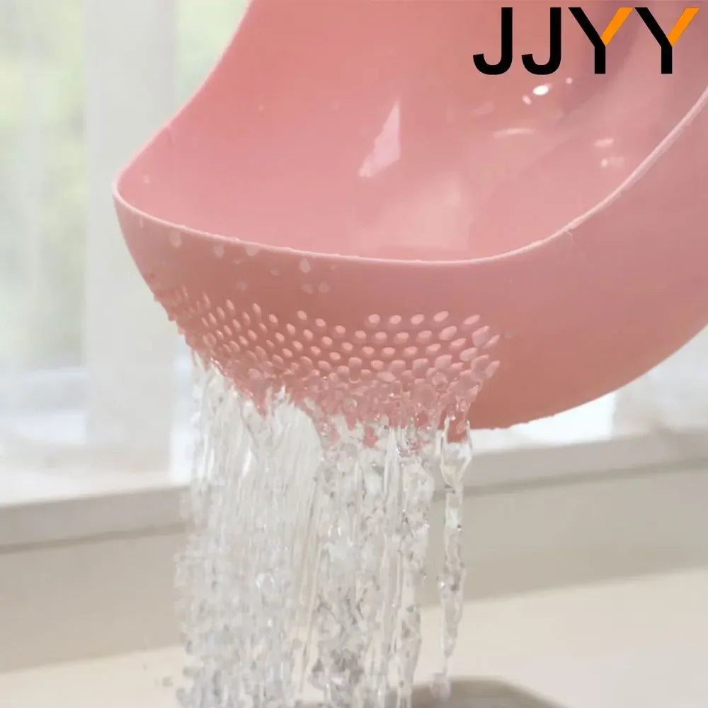 Rice Washing Basket – Plastic Strainer Bowl with Handle