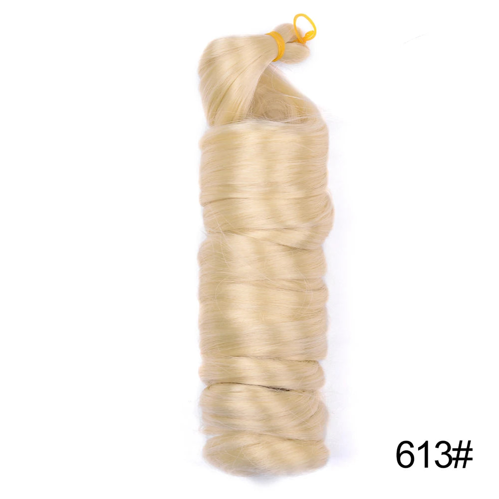 French Curl Braiding Hair 24 Inch – Pre-Stretched Synthetic Spiral Braids for Women