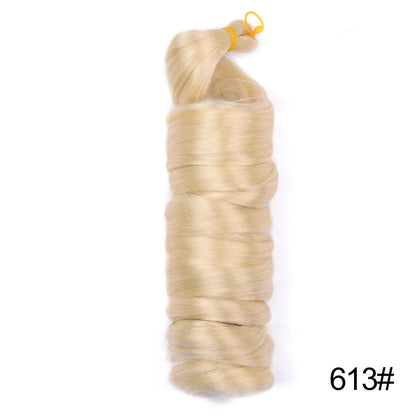 French Curl Braiding Hair 24 Inch – Pre-Stretched Synthetic Spiral Braids for Women