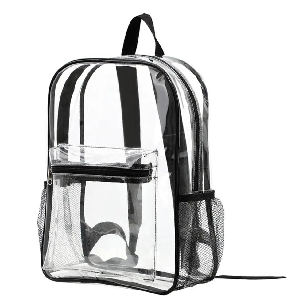 Clear PVC Transparent Backpack – Large Capacity Travel & Sports Bag