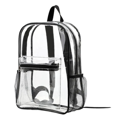 Clear PVC Transparent Backpack – Large Capacity Travel & Sports Bag