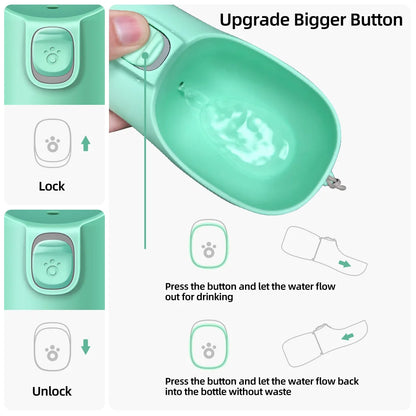 Portable Dog Water Bottle Leakproof with Drinking Bowl