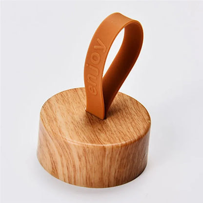 Mini Insulated Coffee Mug – Stainless Steel Thermos with Wood Lid
