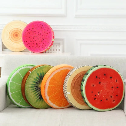 3D Print Round Throw Pillow – Novelty Plush Cushion for Couch & Chair
