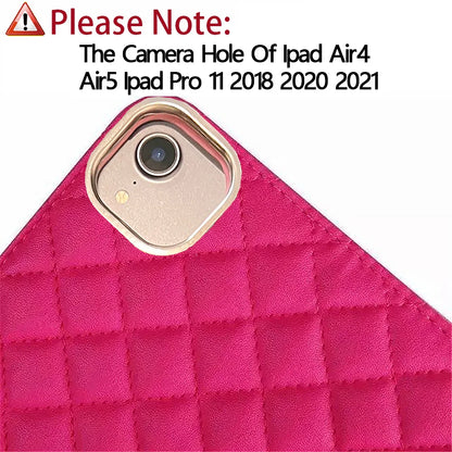 iPad Case Lambskin Smart Stand Cover for All iPad Models