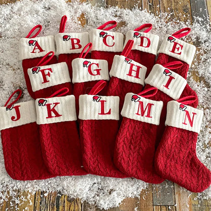 Christmas Knit Letter Stocking Ornament – A–Z & Snowflake