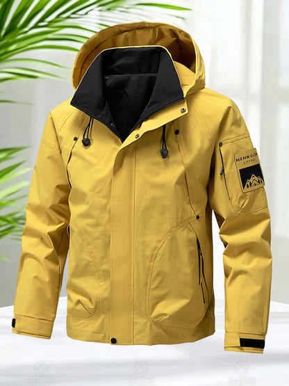 Men's Waterproof Hooded Windbreaker Jacket Hiking Outdoor