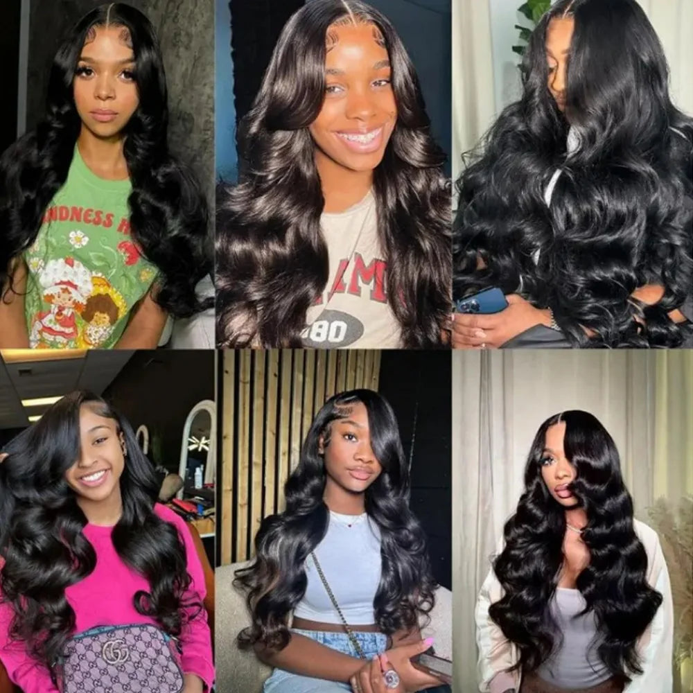 Body Wave Lace Front Human Hair Wig Glueless 13x4 13x6 5x5