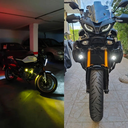 Motorcycle LED Fog Lights 100W Dual Auxiliary Driving Lamps