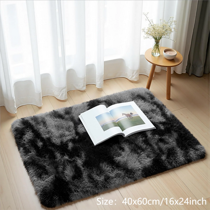 Tie-Dye Fluffy Plush Area Rug – Soft Shaggy Carpet for Living Room & Kids