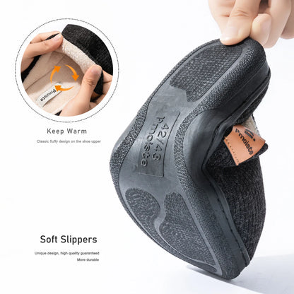 Men's Winter Slippers Memory Foam Anti-Slip Warm House Shoes
