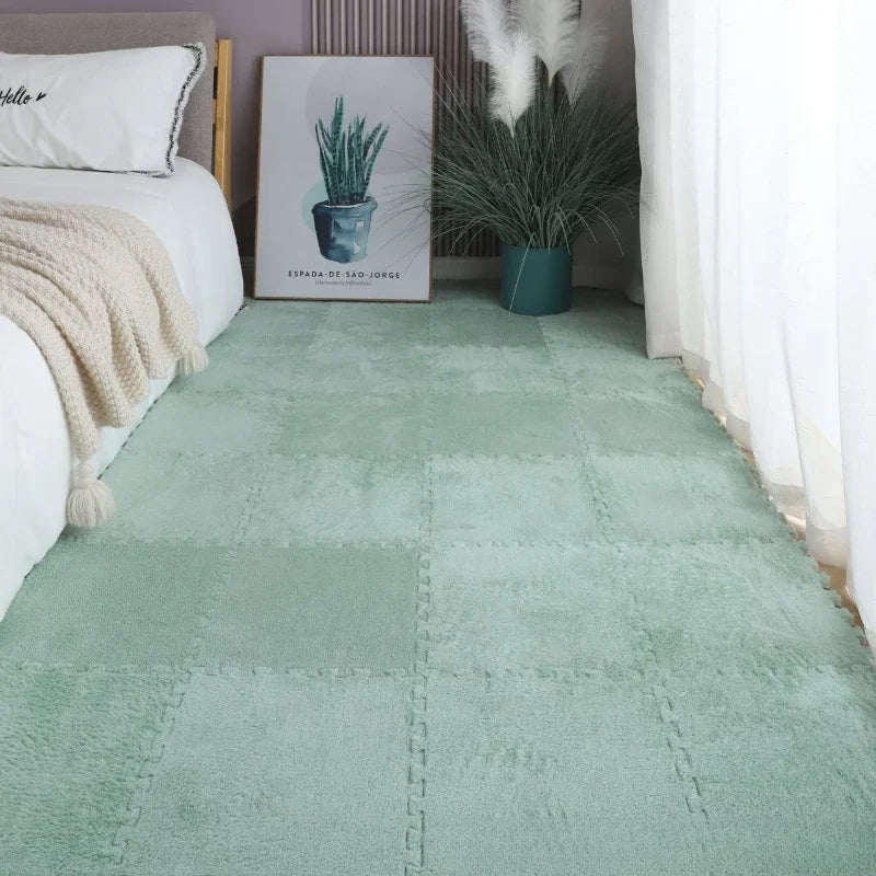 Plush Interlocking Floor Mat Tiles – Set of 10 (30x30cm)
