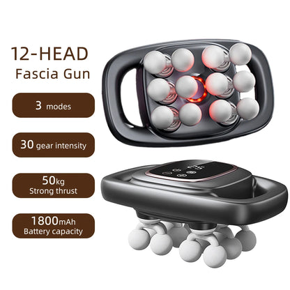 Fascia Gun Massager – Multi-Head High-Frequency Vibration