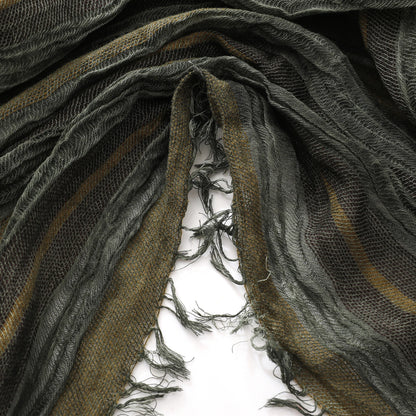 Men's Striped Cotton Linen Scarf – Warm Neckerchief Pashmina