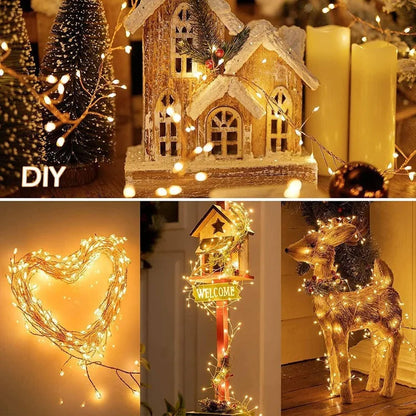 LED Firecracker Fairy String Lights USB Remote Control 3M 6M 9M