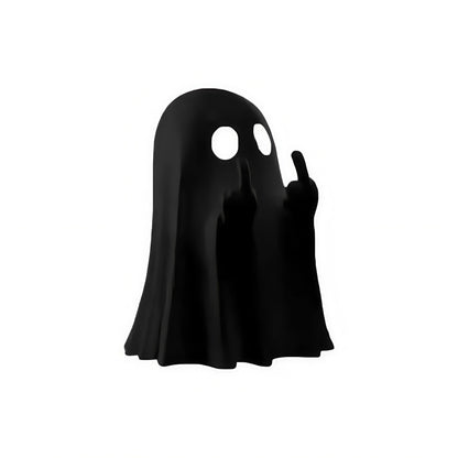 Halloween Ghost Statue – Funny Middle Finger Ghost Figurine Decor