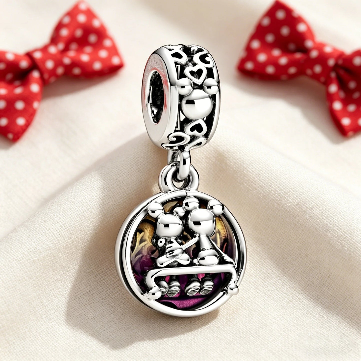 Disney Character Charm Bead – Fits Snake Chain Bracelet & Necklace