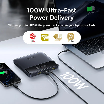 Baseus 100W Power Bank 20000mAh PD Fast Charging for Laptops & MacBook