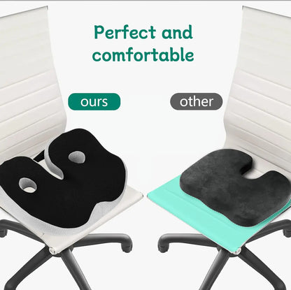 Orthopedic Memory Foam Coccyx Cushion for Office Chair