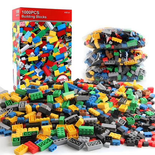 Bulk Building Blocks Set – 300, 500 or 1000 Pieces DIY Creative Bricks