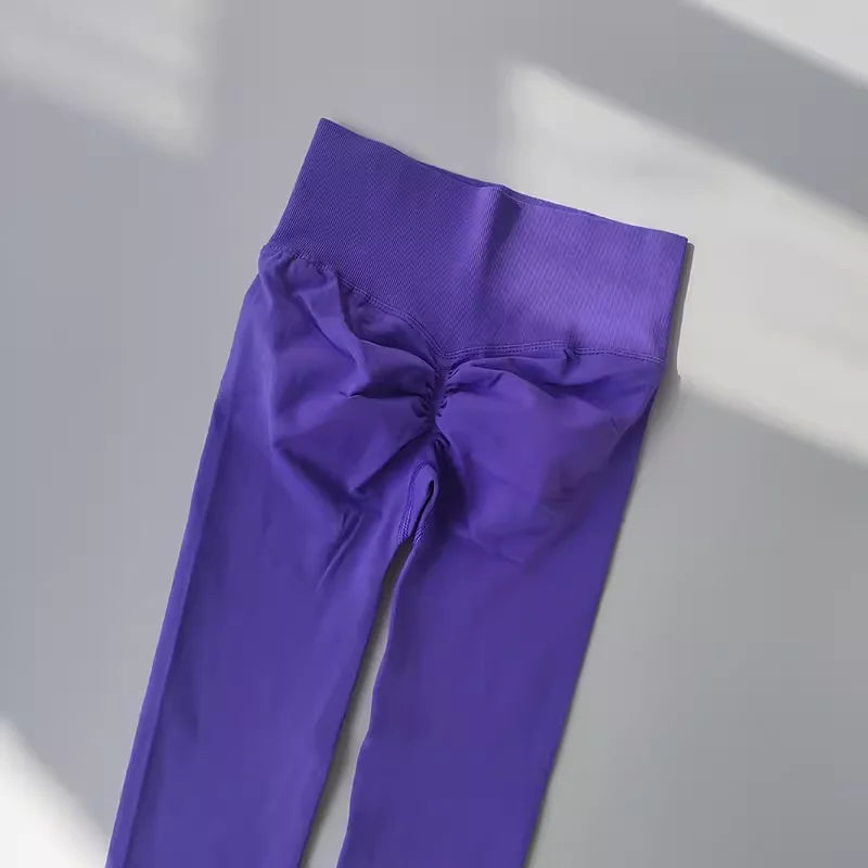 Seamless High Waist Yoga Leggings Women – Scrunch Butt Push Up Gym Pants