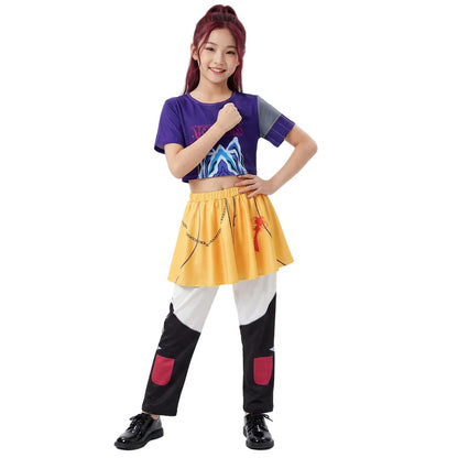 Rumi Anime Cosplay Costume – Kids 3-Piece Dance Outfit Sizes 110–150