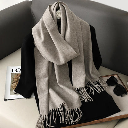Cashmere-Feel Winter Scarf – Women's Long Warm Pashmina Shawl & Wrap