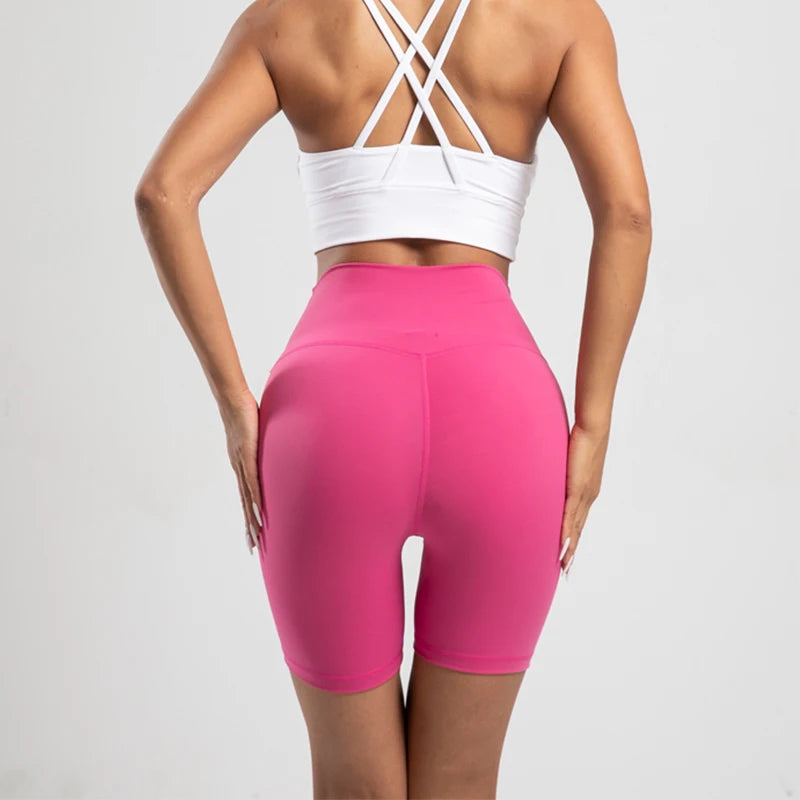 Women's High Waist Tummy Control Seamless Biker Shorts