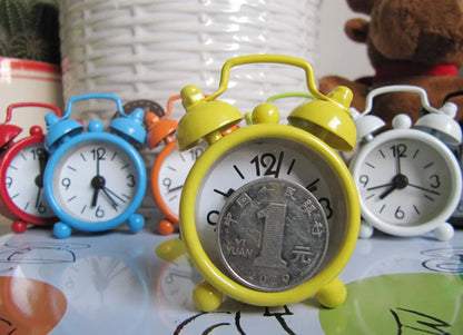 Mini Metal Twin Bell Alarm Clock – Cute Retro Desk & Room Decor