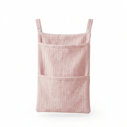 Cotton Baby Crib Hanging Storage Bag – Muslin Nursery Organizer
