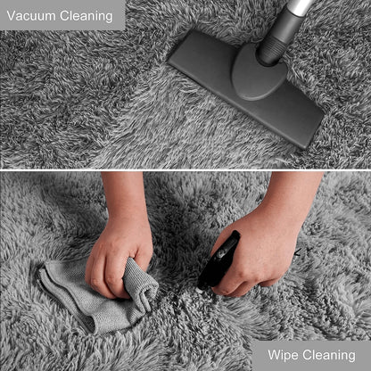 Fluffy Shag Area Rug – Soft Non-Slip Bedroom & Living Room Carpet