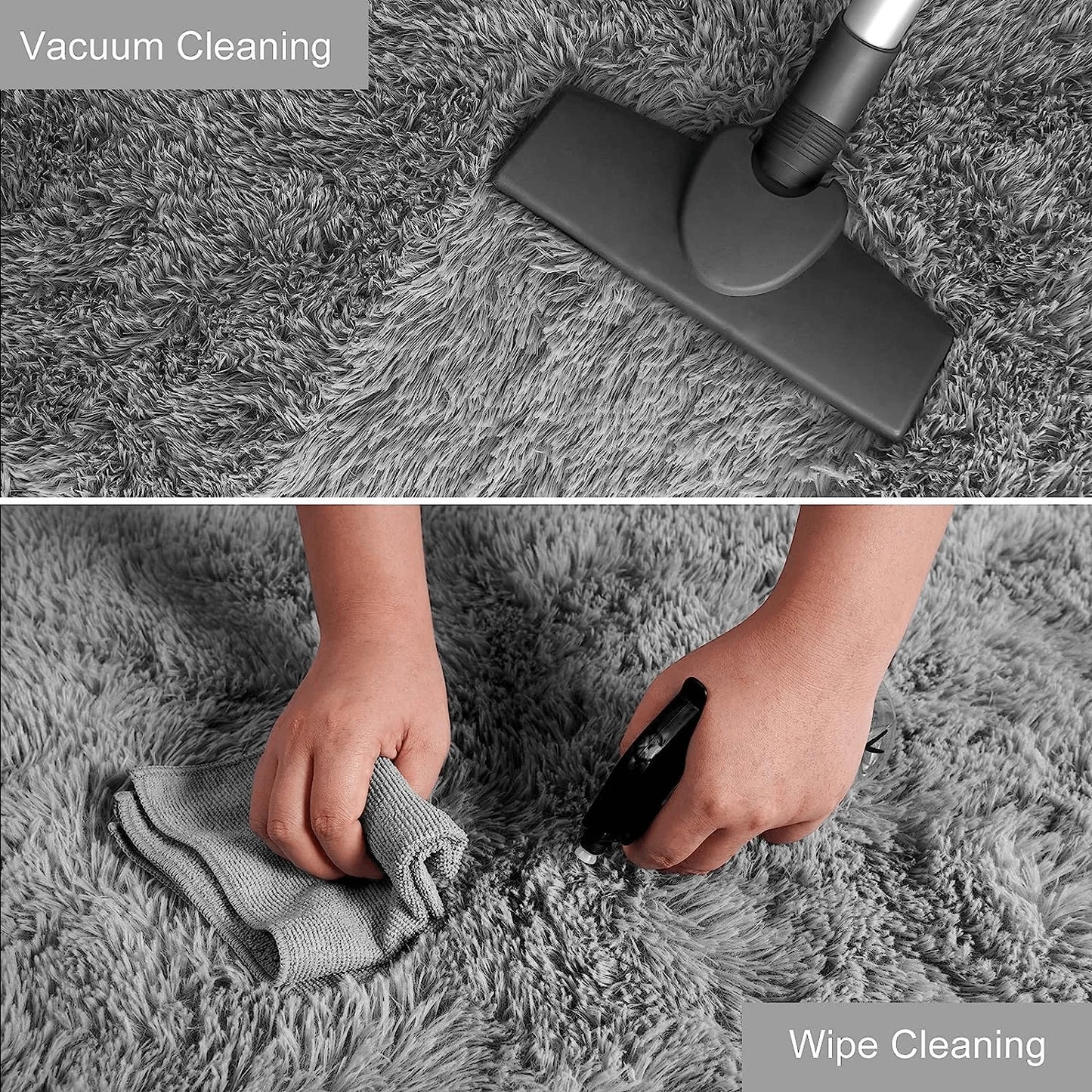 Fluffy Shaggy Bedside Rug – Soft Non-Slip Bedroom Carpet Runner