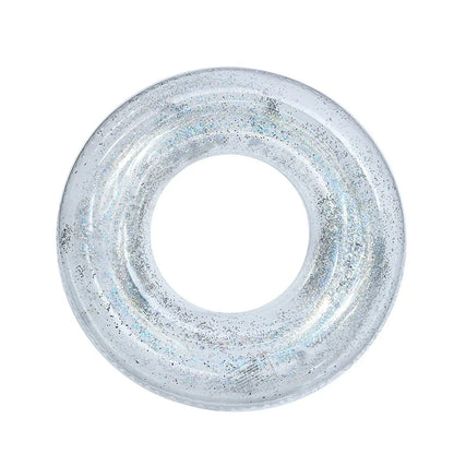 Transparent Glitter Pool Foats Swimming Ring Adult Children Inflatable Tube Giant Float Boys Girl