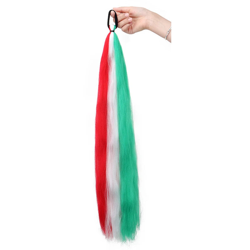 26-Inch Ombre Straight Ponytail Extension with Elastic Tie