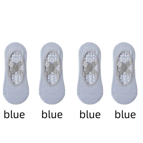 Non-Slip Yoga Socks for Women – Backless Ballet & Pilates Grip Socks