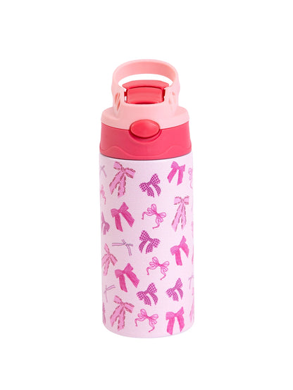 Kids Cartoon Insulated Water Bottle with Straw – 12oz Stainless Steel