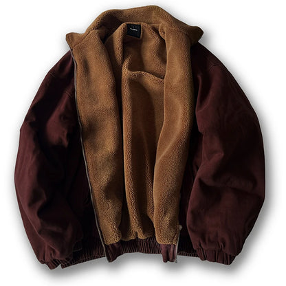 Men's Polar Fleece Jacket – Vintage Loose Streetwear Winter Coat