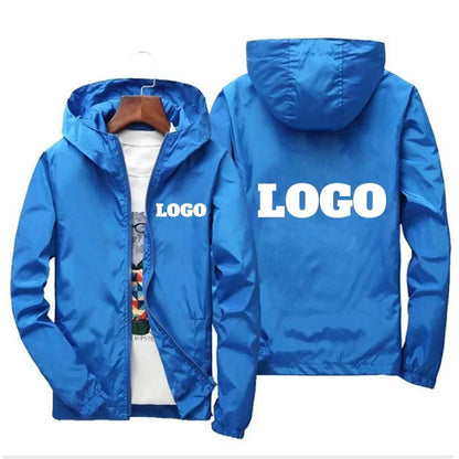 Custom Print Men's Waterproof Windbreaker Jacket – Personalized Hoodie
