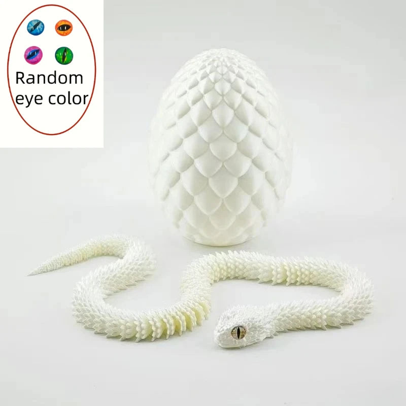 3D Printed Snake Egg Fidget Toy – Articulated Desk Ornament