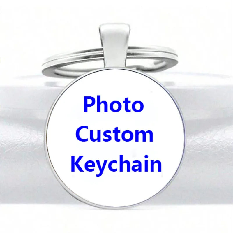 Custom Photo Keychain – Personalized Logo & Family Portrait Keyring