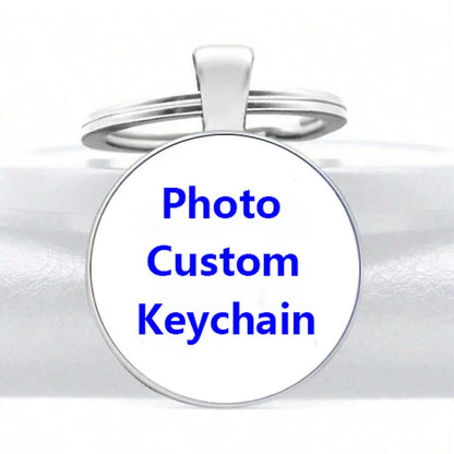 Custom Photo Keychain – Personalized Logo & Family Portrait Keyring