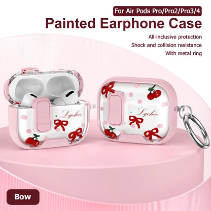 AirPods Pro Case Leopard Print with Metal Ring – Fits Pro / Pro 2 / Pro 3 / AirPods 4